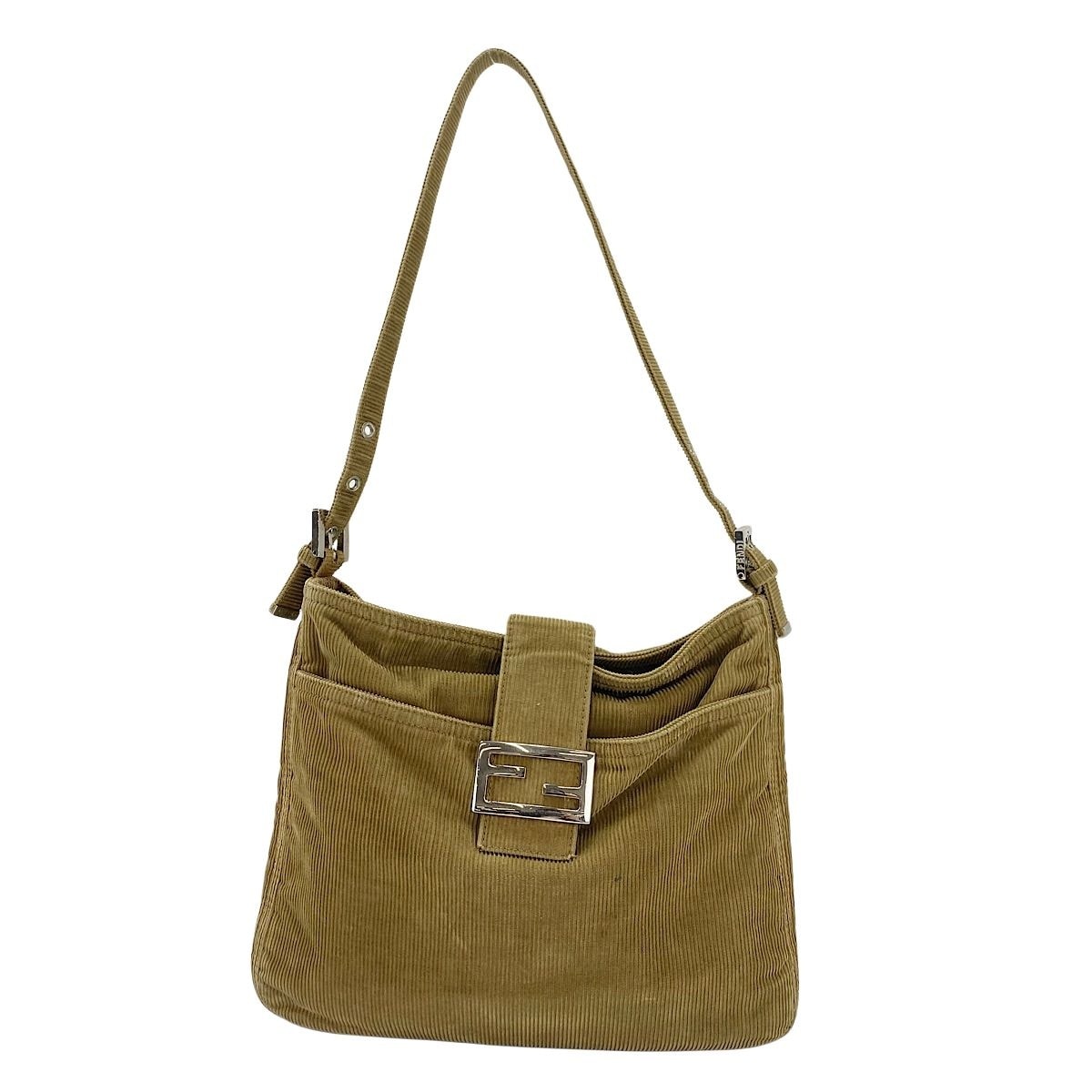 フェンディ FENDI マンマバケット ショルダーバッグ コーデュロイ【中古】