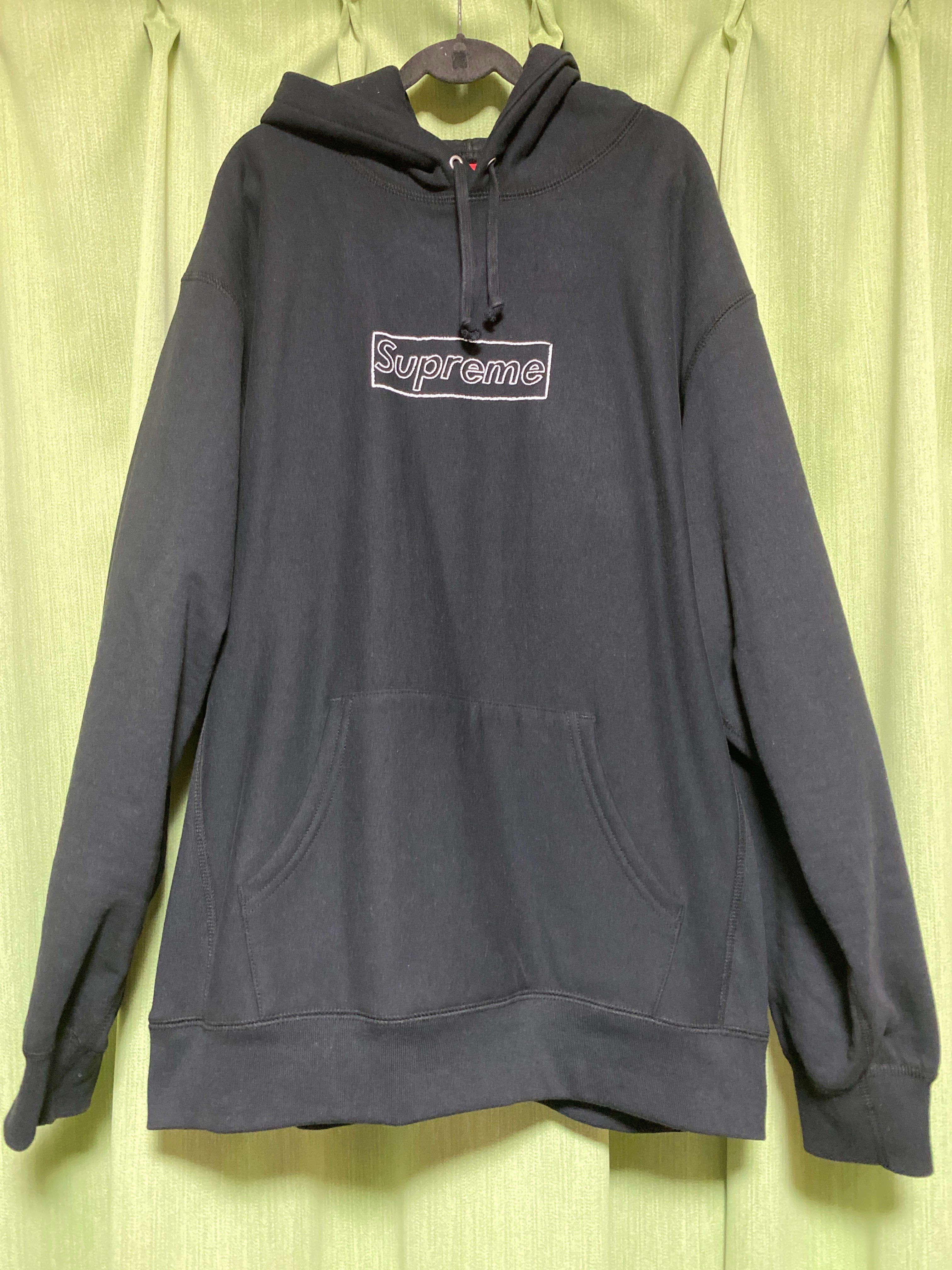 Supreme KAWS Chalk Logo Hooded Sweatshirt "Black"(2021)