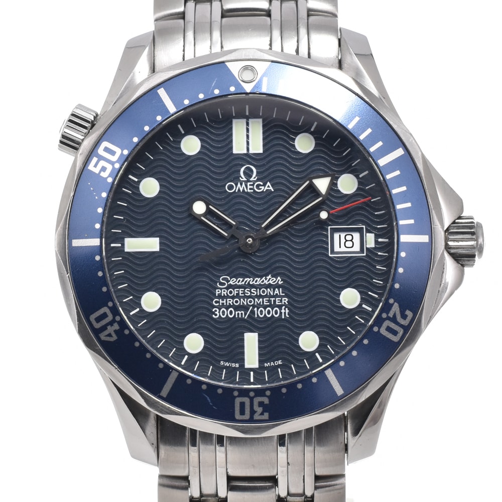 オメガ OMEGA 2531.80 シーマスター 300M プロフェッショナル ブルー 自動巻き メンズ 良品 箱・保証書付き 腕時計 O#151267