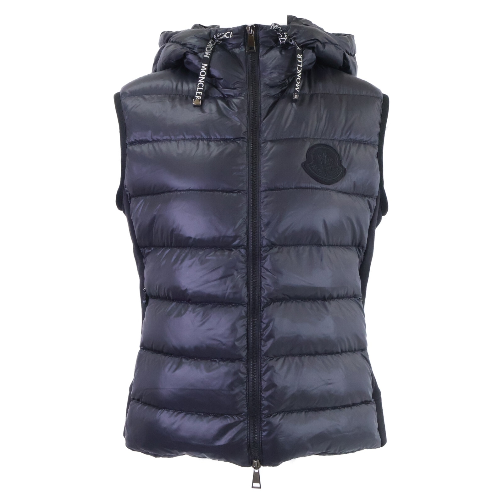 モンクレール 【美品】E20938461900 GILET スウェット/ダウン切替 フーディ S