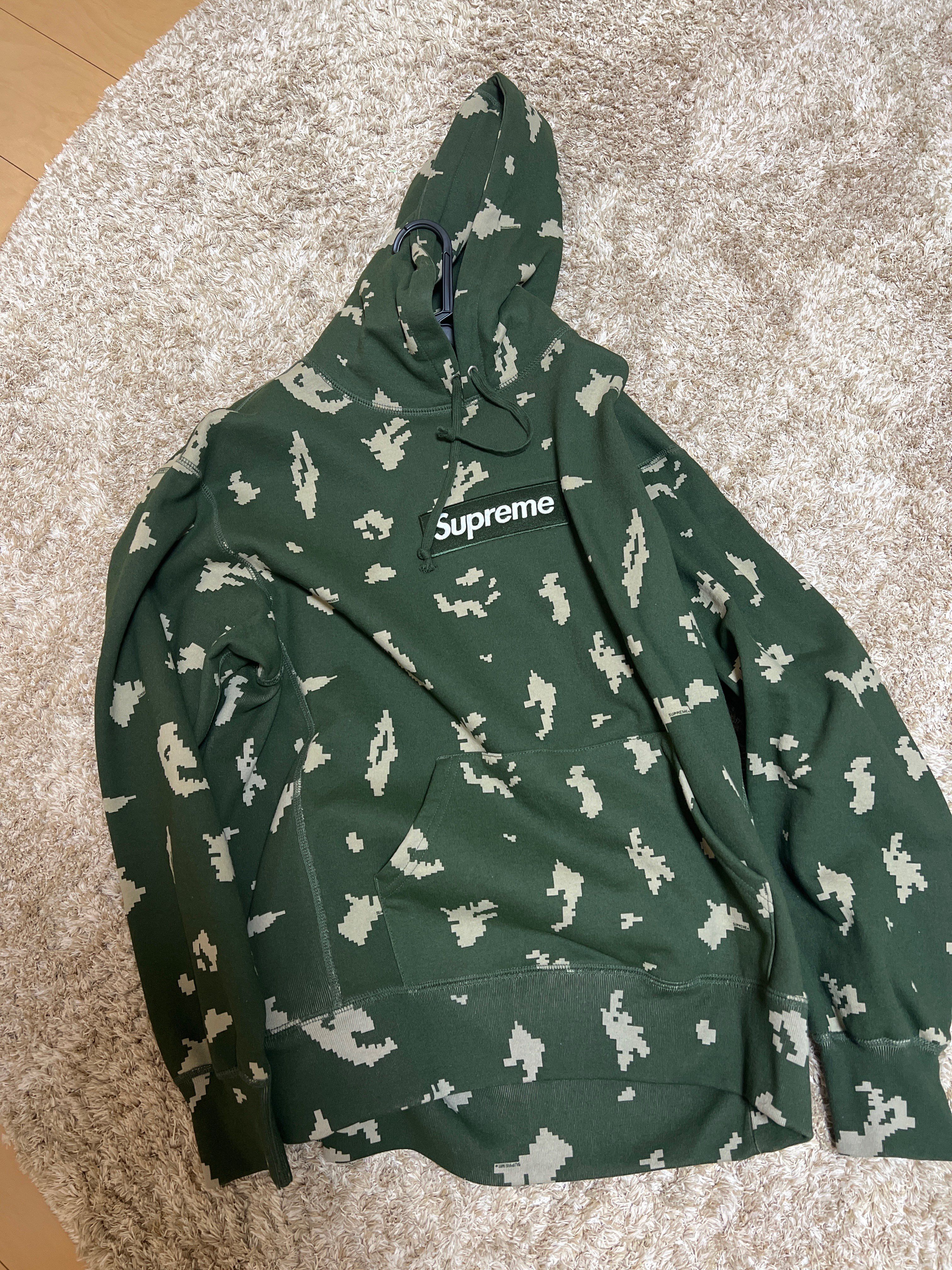 Supreme Box Logo Hooded Sweatshirt "Olive Russian Camo" (21FW)