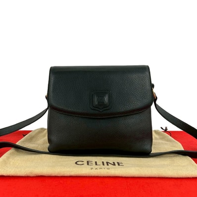 CELINE セリーヌ トリオンフ ロゴ レザー ショルダーバッグ ブラック
50140