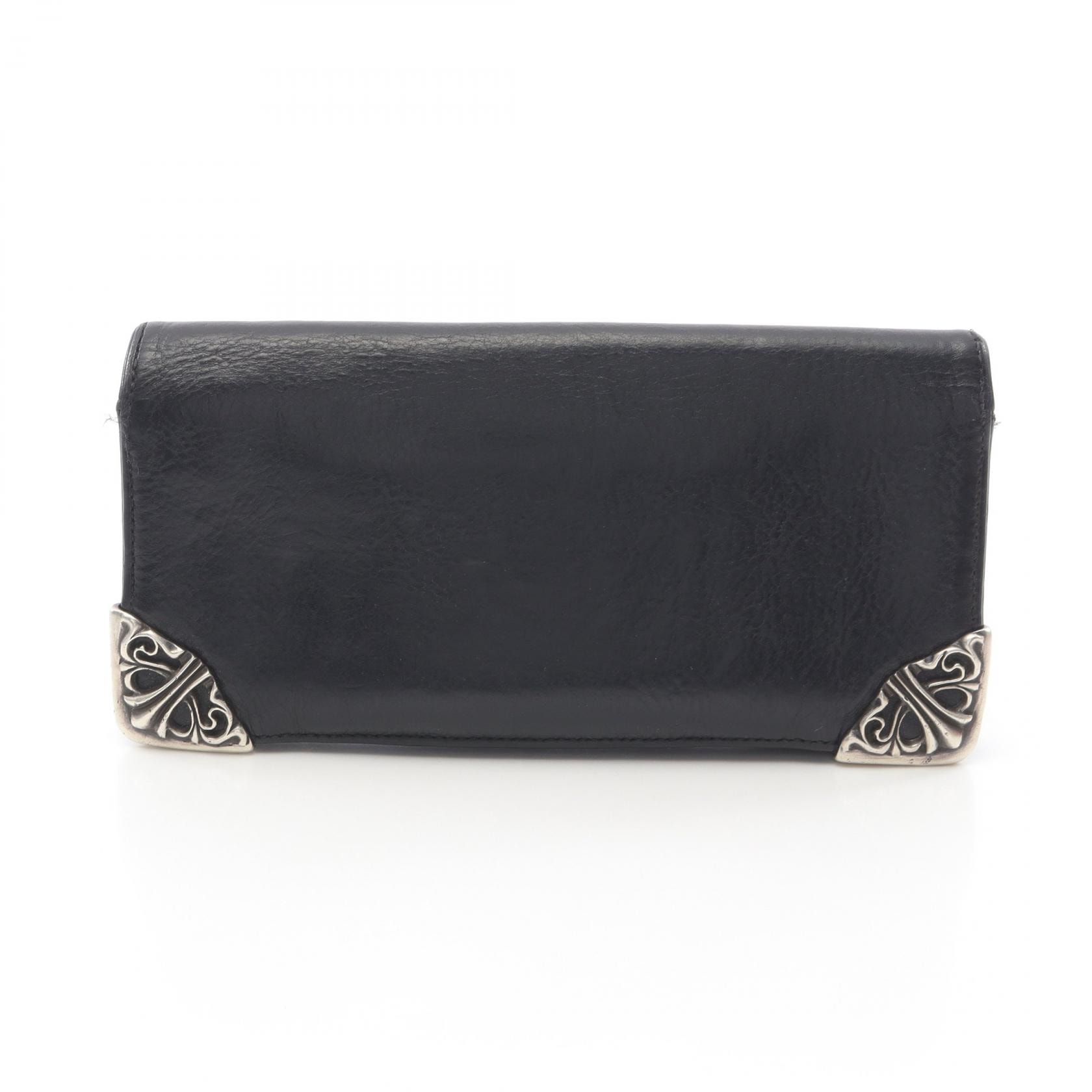 Chrome Hearts Single Fold Long Wallet Tips "Black"