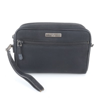 ■美品 グッチ018 1607 セカンドバッグ レザー×キャンバス