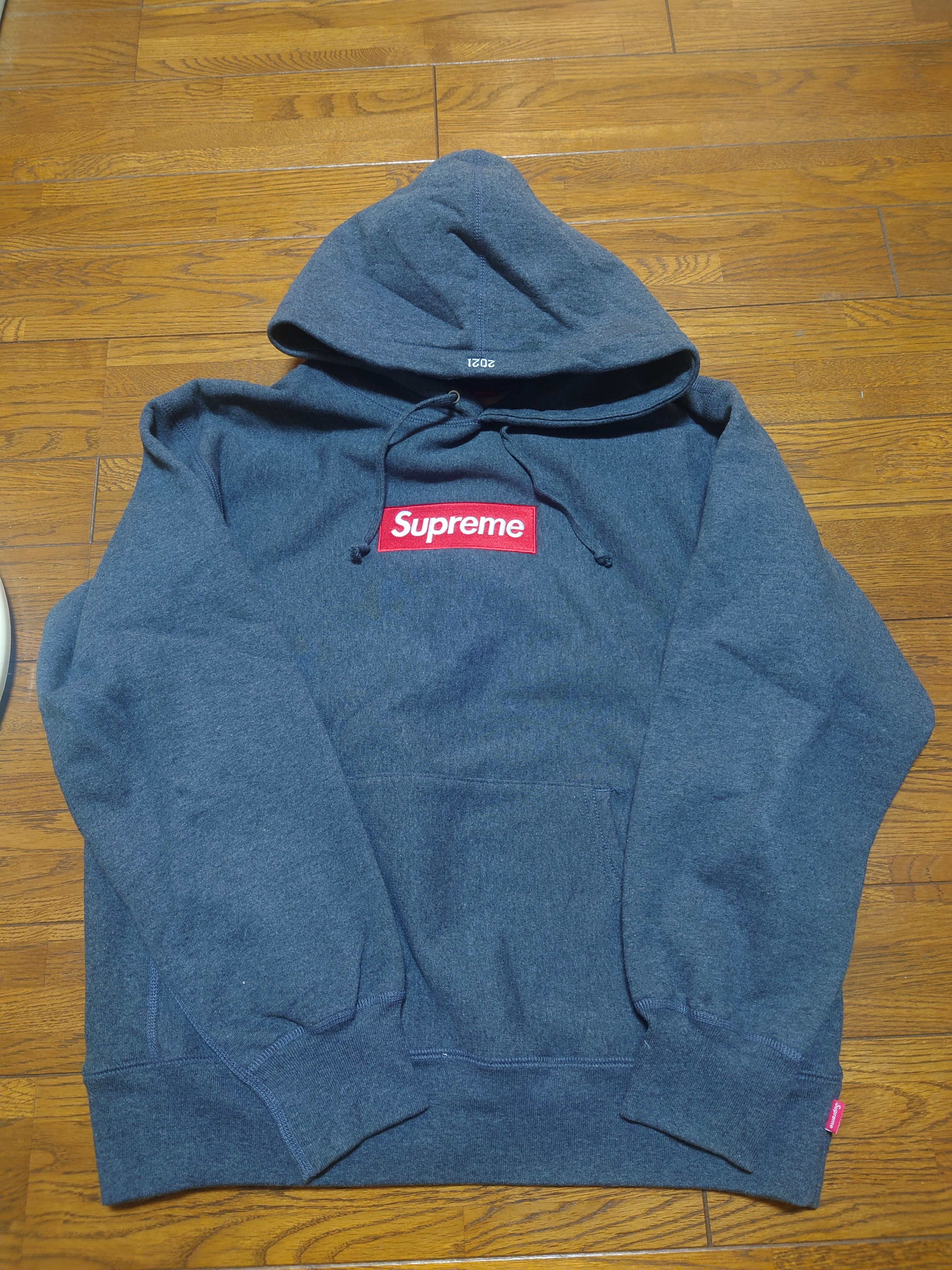 Supreme Box Logo Hooded Sweatshirt "Charcoal" (21FW)