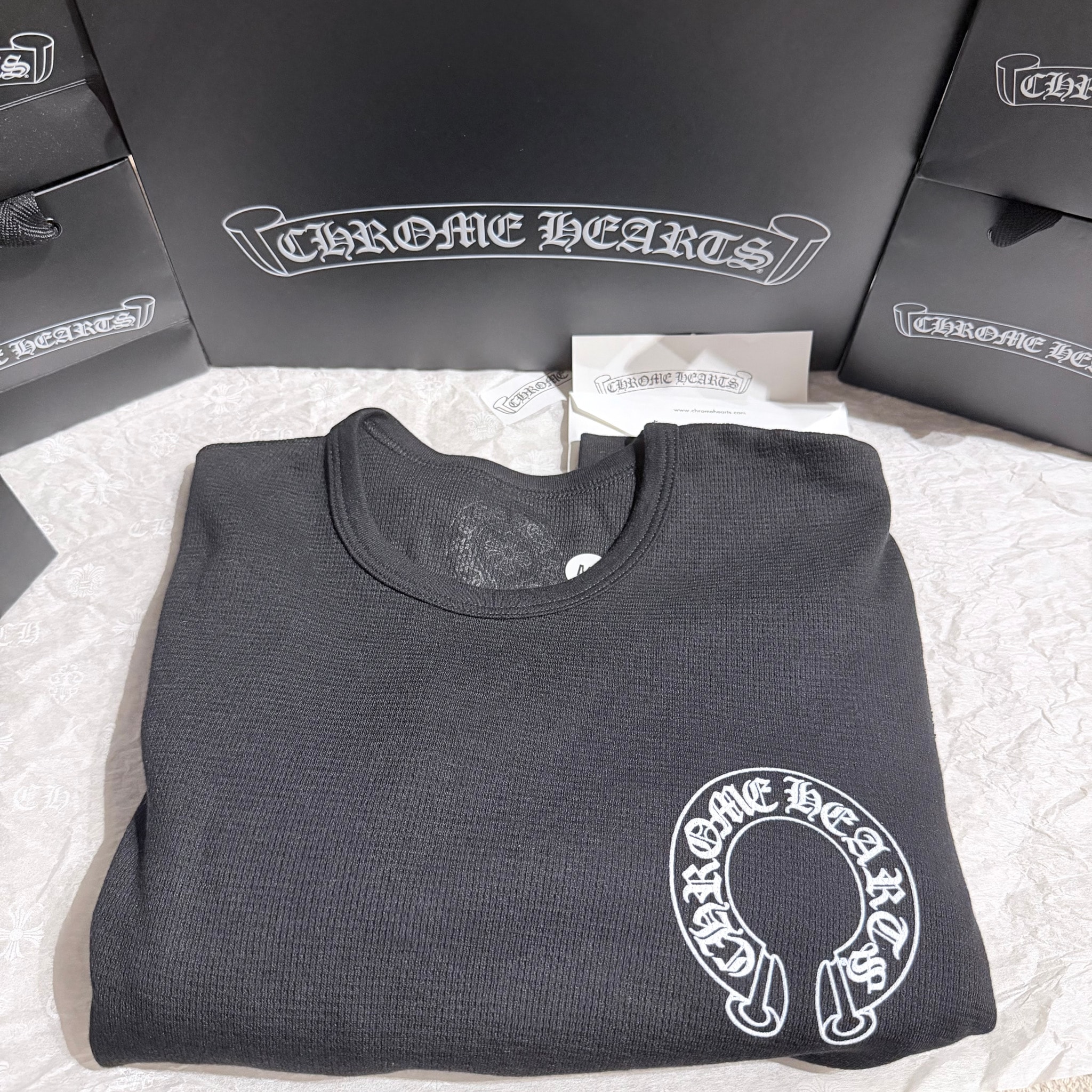 Chrome Hearts Horseshoe Thermal L/S T-Shirt "Black"