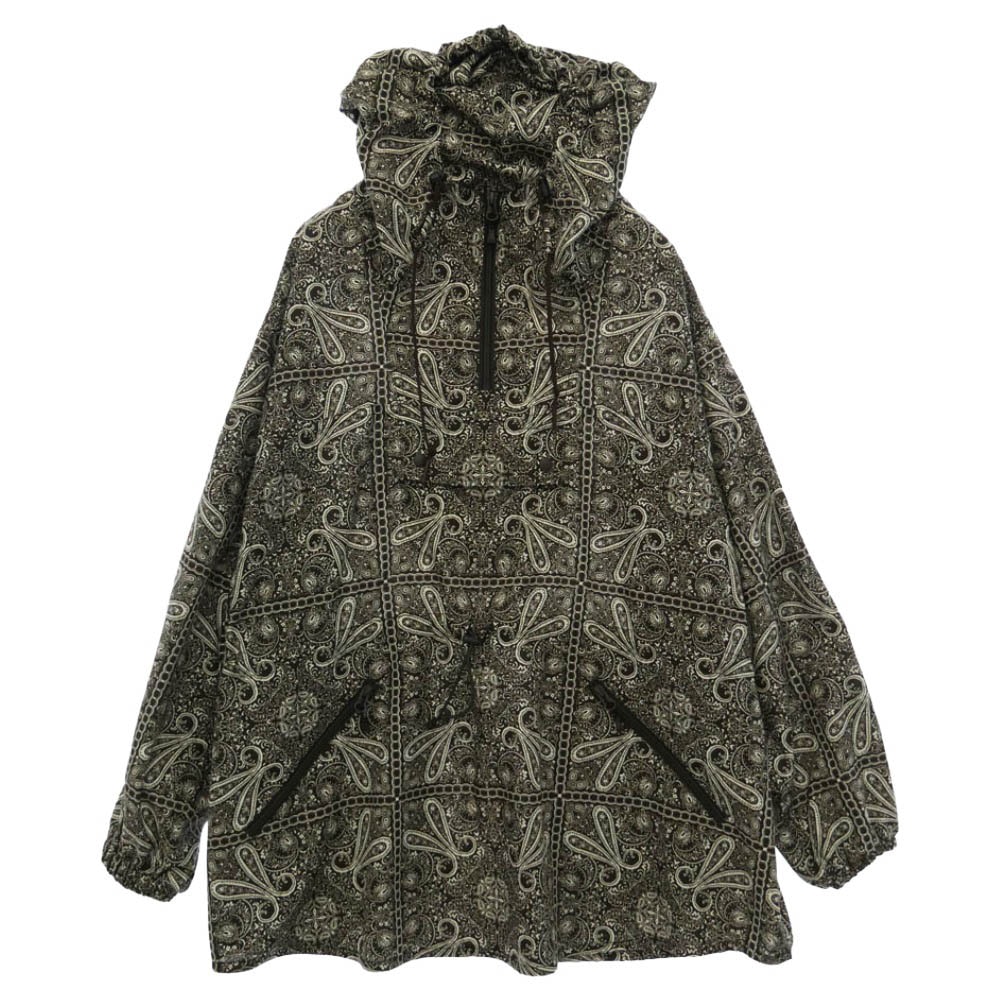 DAIWA PIER39 ダイワピア BJ-39024L TECH MARINE ANORAK PARKA PAISLEY ペイズリー柄 シャツ アノラック パーカー ダークブラウン系 M【中古】