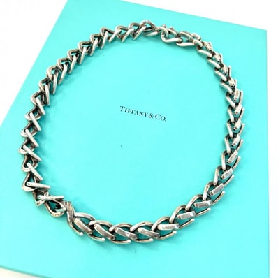 ティファニー TIFFANY&Co. フォージ ミディアム リンク 18インチ ネックレス Ag925 203.4g いぶし加工【鑑定済み】正規品
