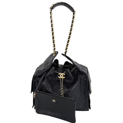 CHANEL シャネル ショルダーバッグ シャネル25 ミディアム ハンドバッグ ココマーク チェーンショルダー 肩掛け CHANEL25 キャビアスキン ブラック 黒 ゴールド金具 レディース 美品【中古品】