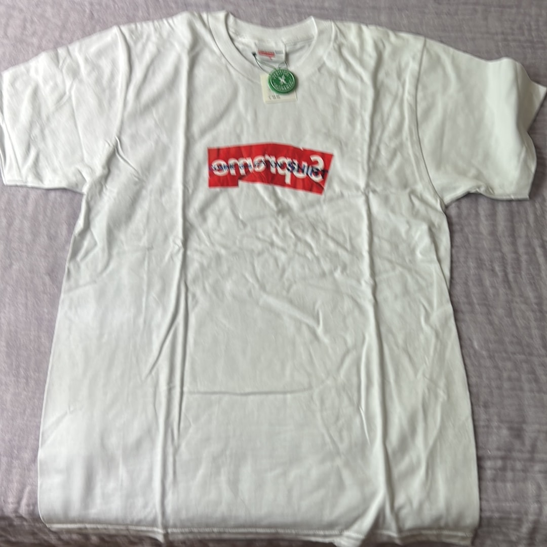 Supreme COMME des GARCONS SHIRT Box Logo Tee "White"
