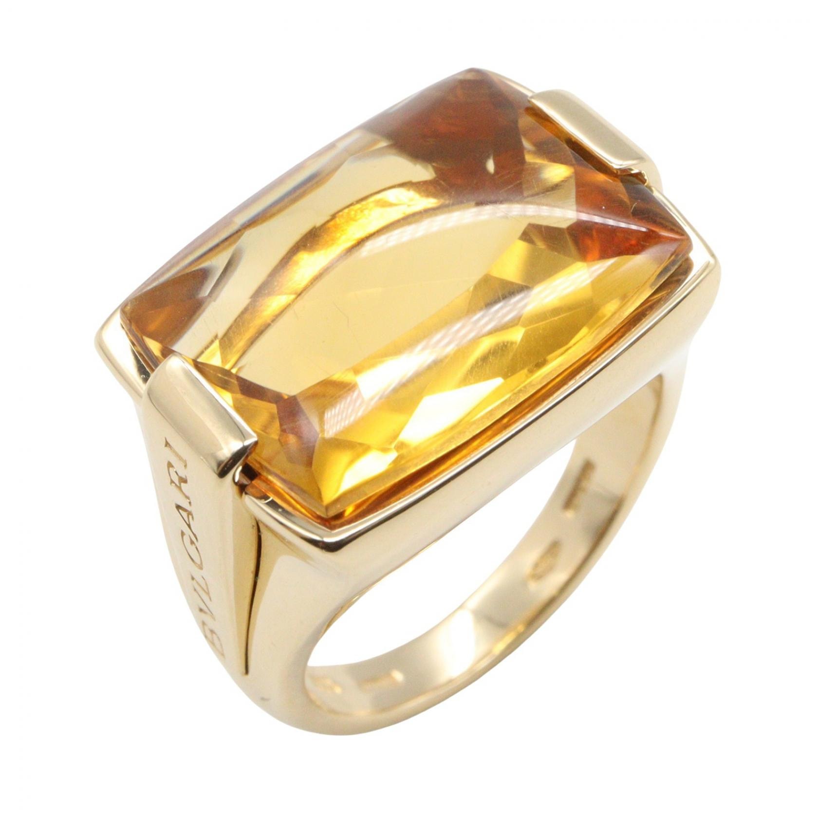 ブルガリ BVLGARI アレグア リング シトリン リング・指輪 ジュエリー K18(イエローゴールド) シトリン レディース ゴールド系 / イエロー系 【中古】