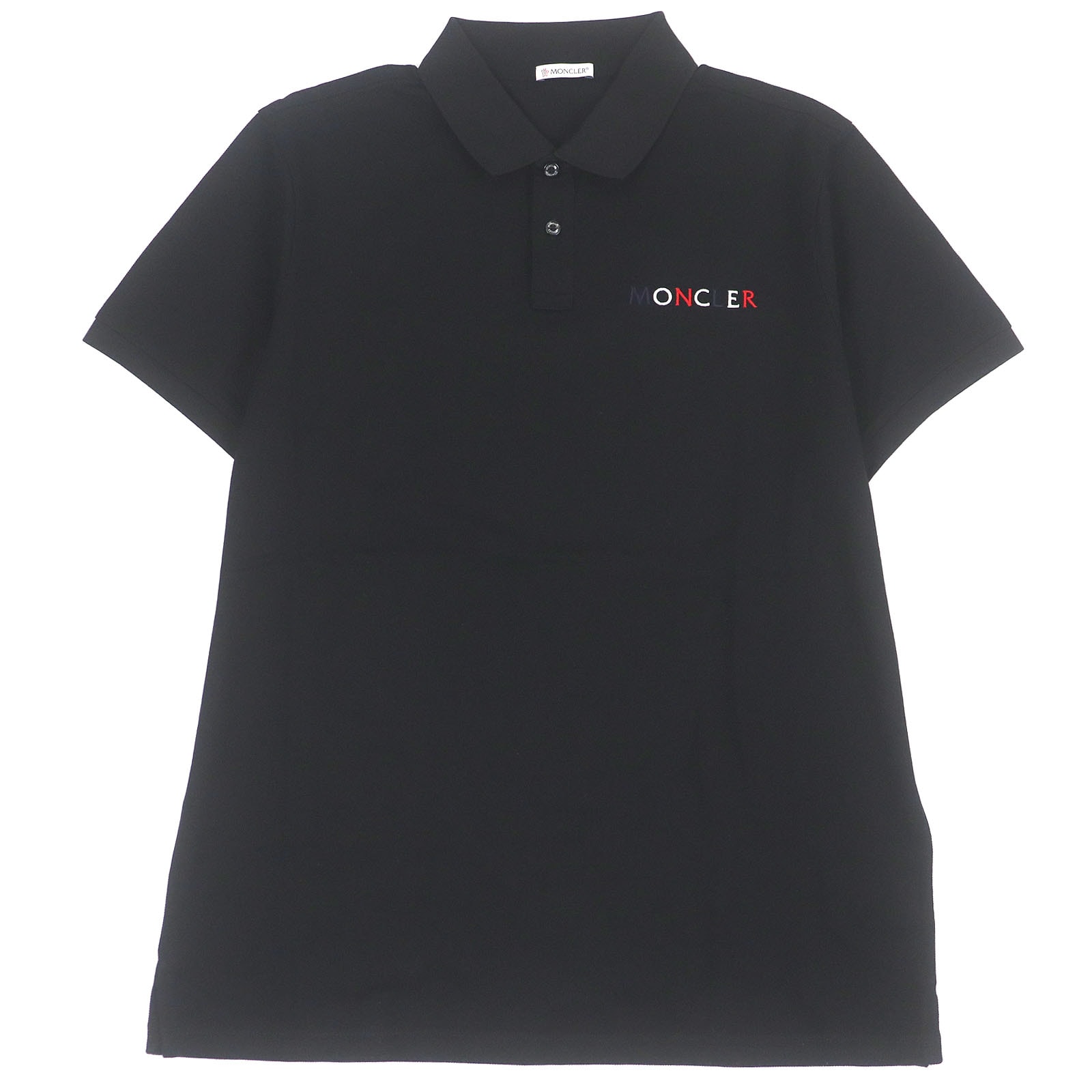 未使用品 モンクレール
 半袖ポロシャツ ブラック メンズ L