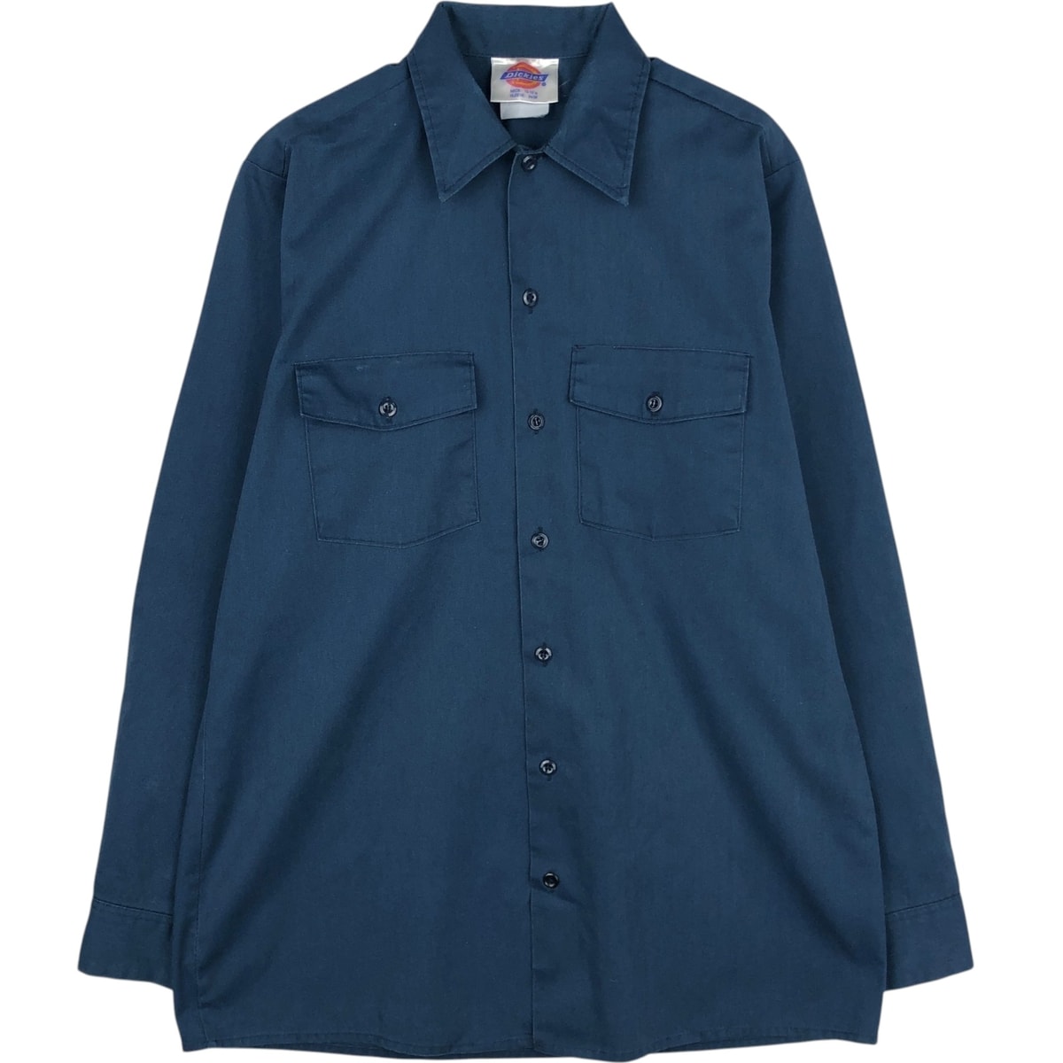 古着 90年代 ディッキーズ Dickies 長袖 ワークシャツ ボックスシャツ メンズM相当/eaa625294