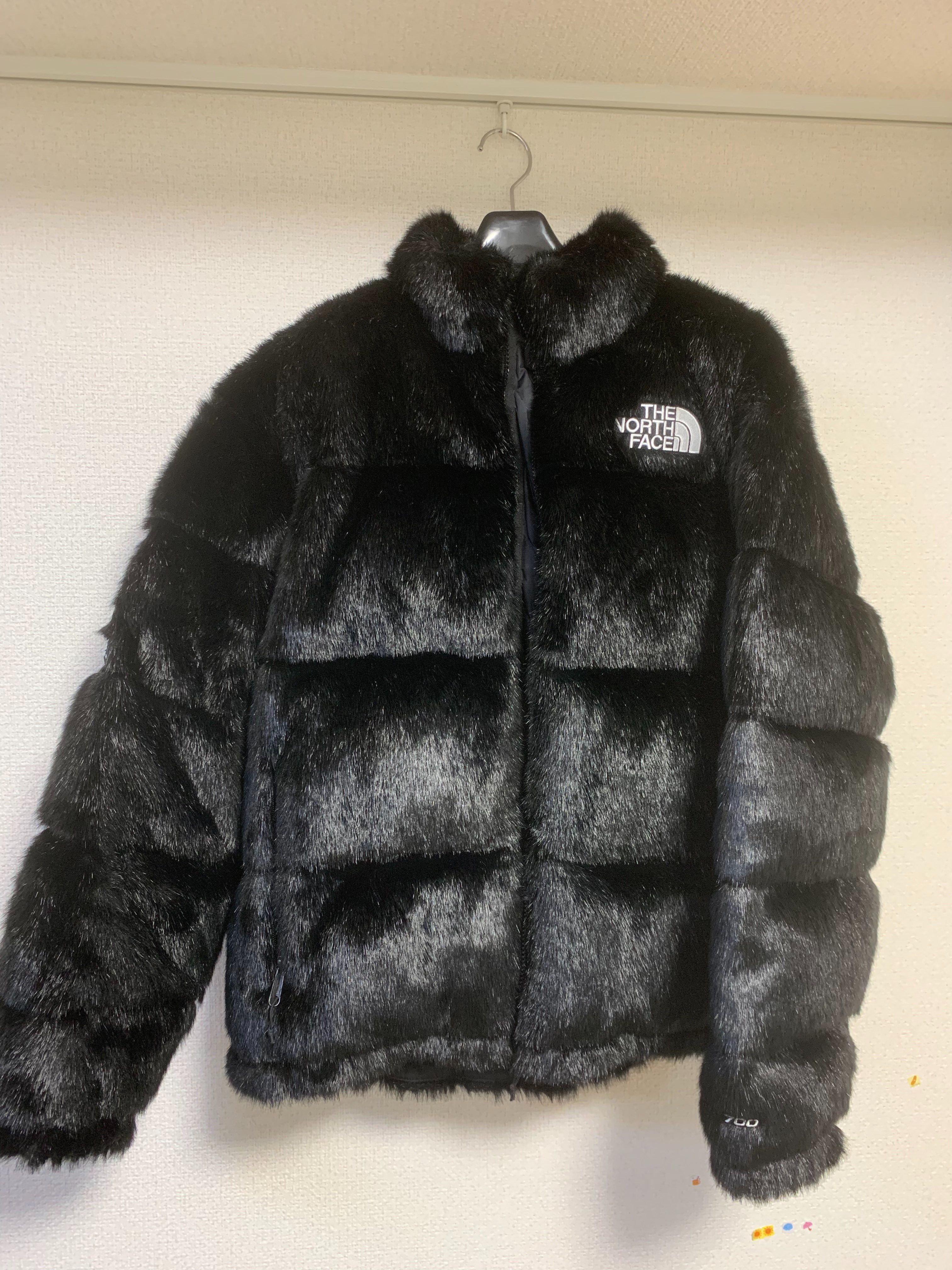 Supreme x The North Face Faux Fur Nuptse Jacket "Black"