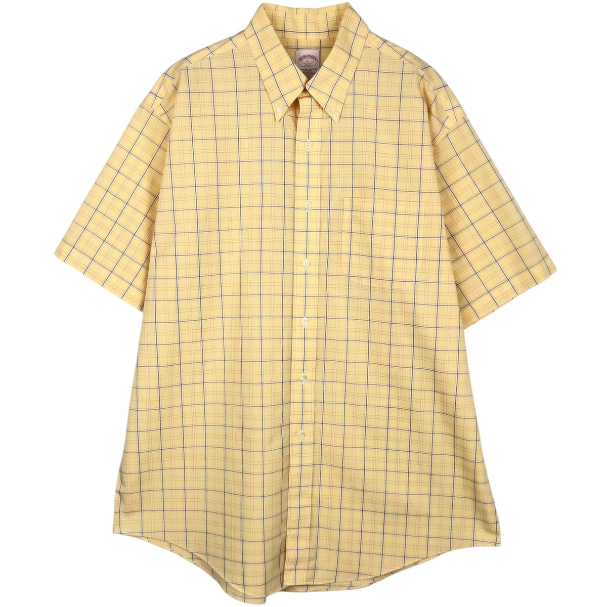 古着 ブルックスブラザーズ Brooks Brothers 346 半袖 ボタンダウン チェックシャツ メンズL相当/eaa650731