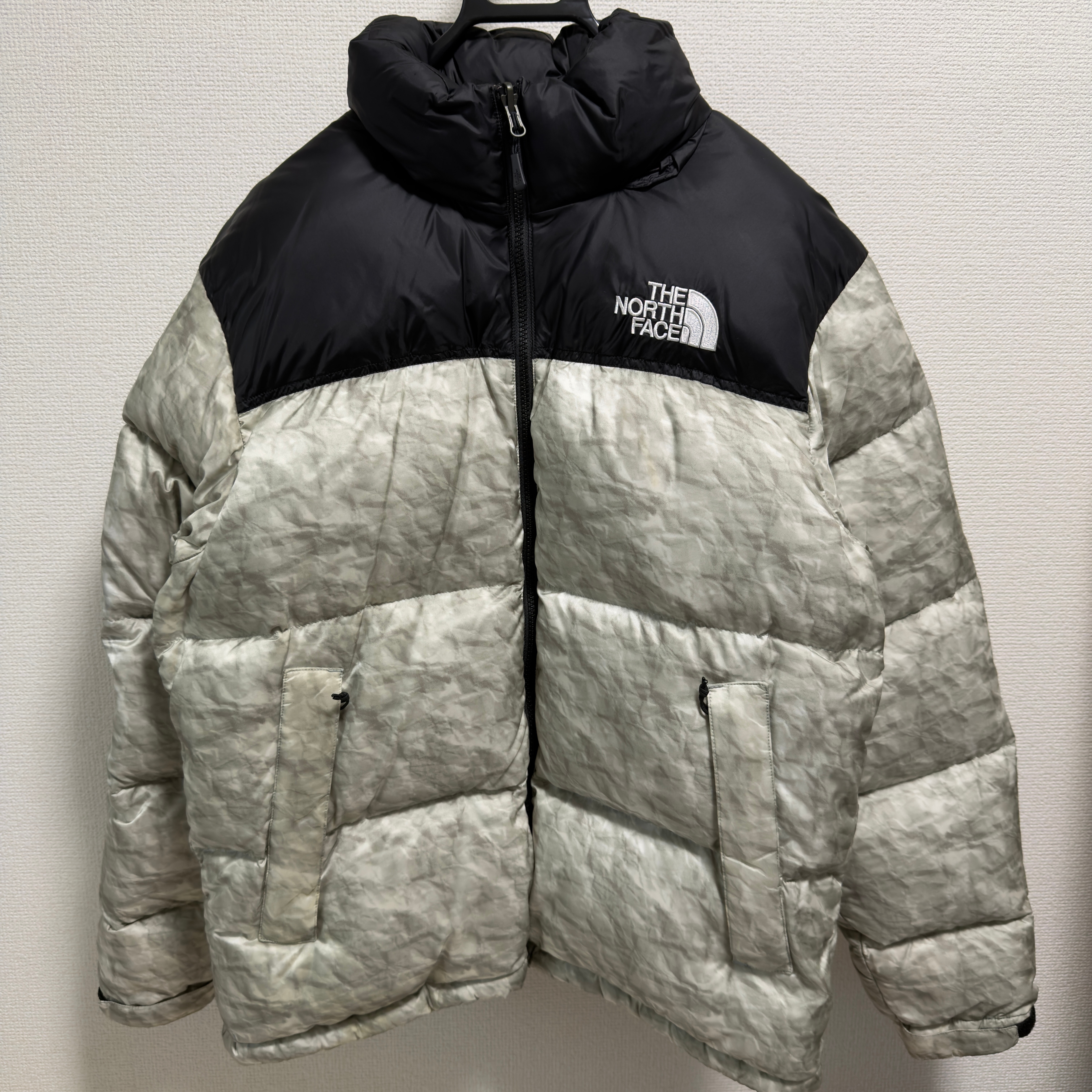 Supreme x The North Face Nuptse Jacket "White Paper Print"