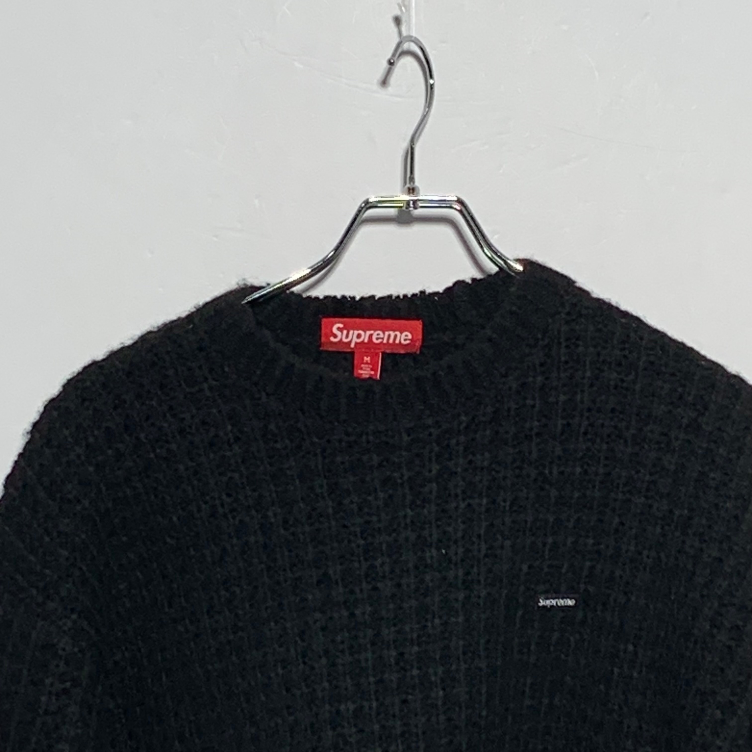 Supreme Small Box Waffle Sweater "Black"