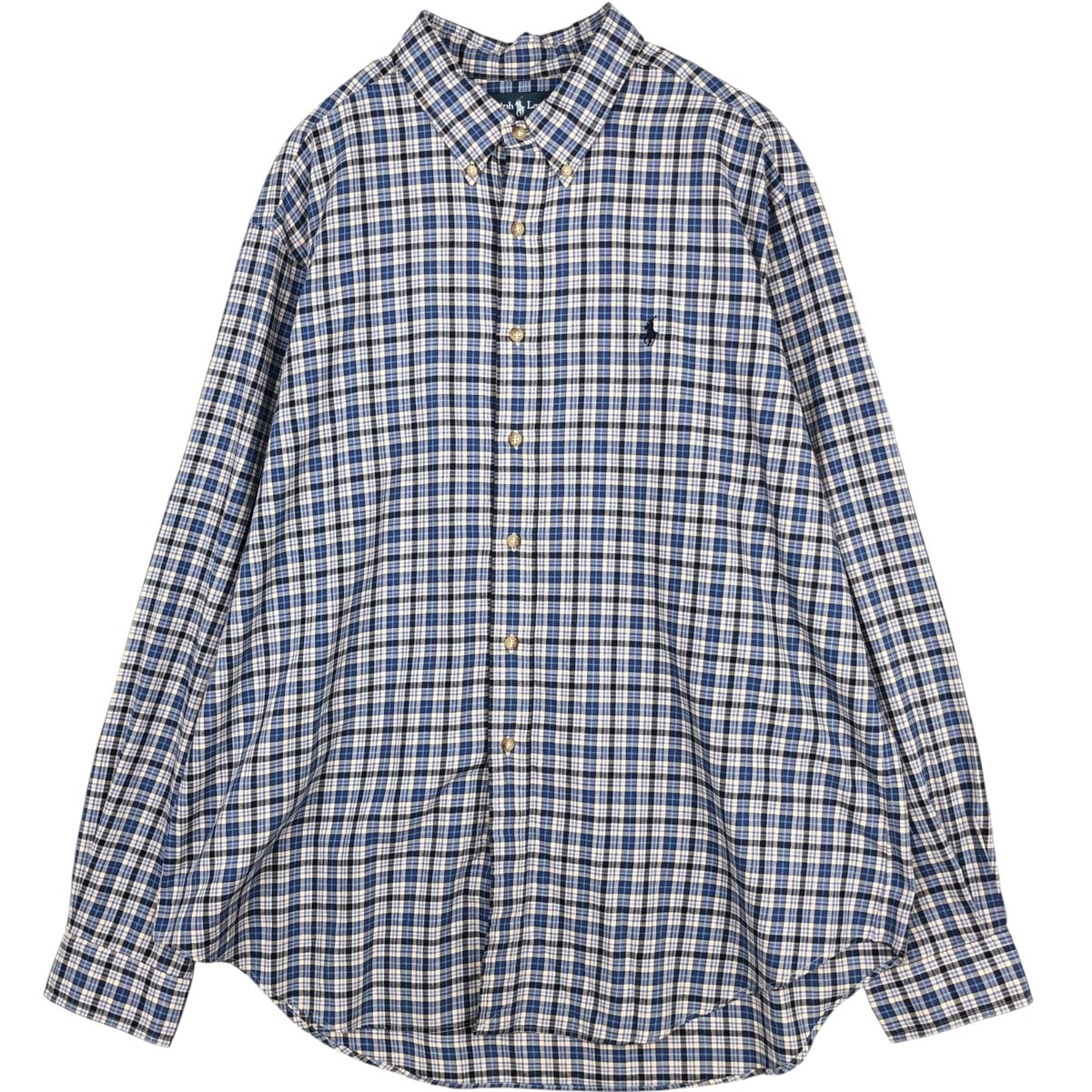 古着 ラルフローレン Ralph Lauren CLASSIC FIT クラシックフィット 長袖 ボタンダウンストライプシャツ メンズXXL相当/eaa676762