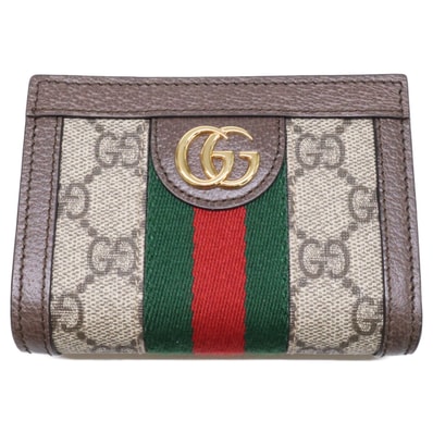 グッチ 【新品同様】813296 オフィディア GGスプリーム スモールウォレット