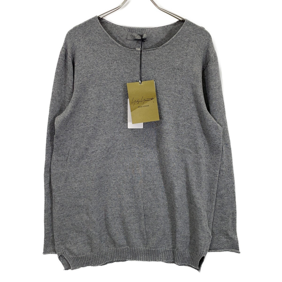 ヨウジヤマモトプールオム 25SS HP-K01-090 グレー クルーネックニット 3