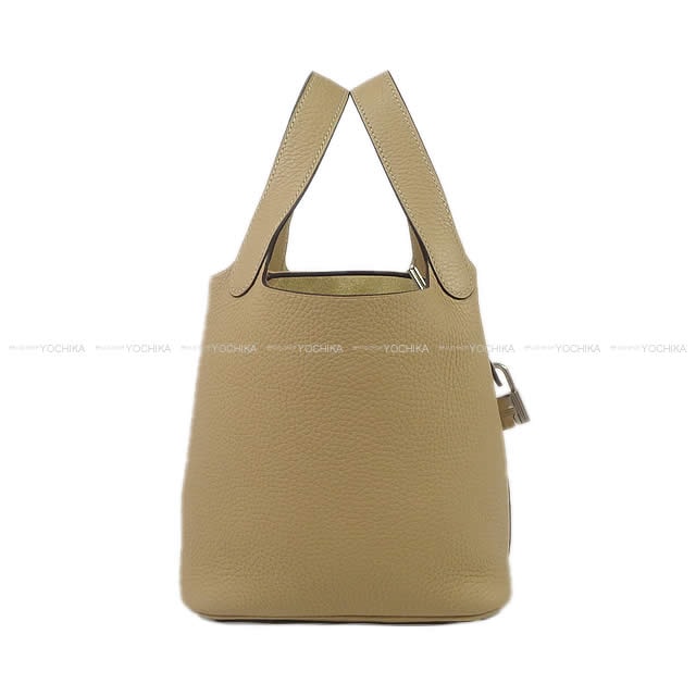 HERMES エルメス ハンドバッグ ピコタンロック 18 PM トレンチ トリヨンクレマンス シルバー金具 K刻印 新品