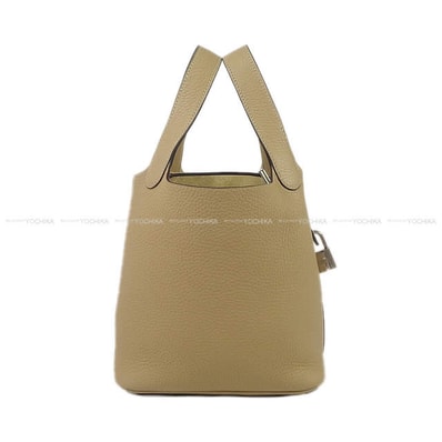 HERMES エルメス ハンドバッグ ピコタンロック 18 PM トレンチ トリヨンクレマンス シルバー金具 K刻印 新品
