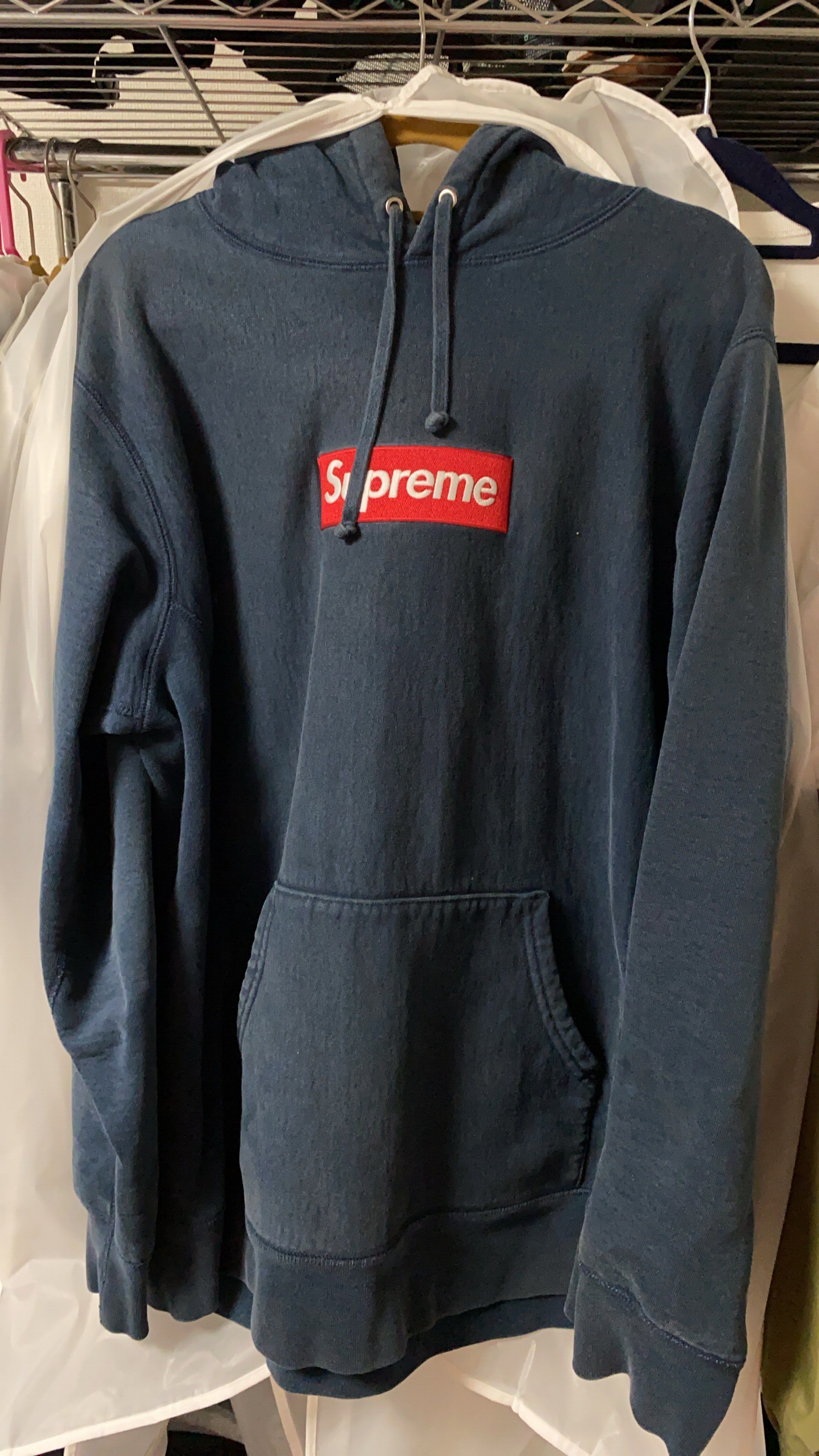 Supreme Box Logo Hooded Sweatshirt "Navy" (16FW)