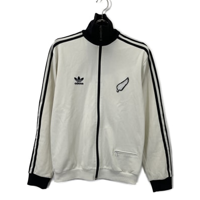 アディダス リミテッドエディション 00s All Blacks刺繍 ベージュ×ブラック トレフォイル トラックジャケット M