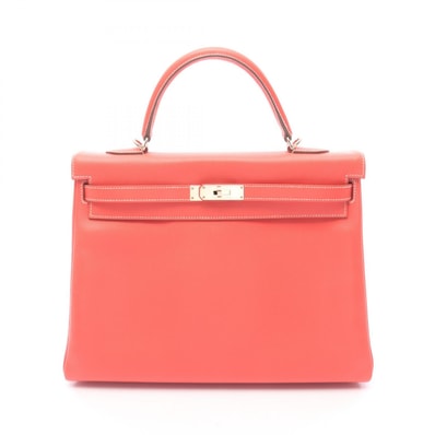 エルメス HERMES キャンディケリー35 ローズジャイプール ゴールド 内縫い 2WAY ハンドバッグ バッグ ヴォーエプソン ヴォーエプソン □P刻印(2012年製造) レディース ピンク系 / ブラウン系 【中古】