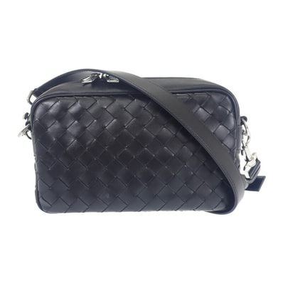 ボッテガヴェネタ イントレチャート カメラバッグ ブラック【中古】【Aランク】