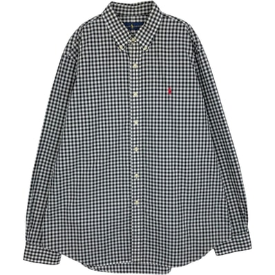 古着 ラルフローレン Ralph Lauren ギンガムチェック 長袖 ボタンダウンチェックシャツ メンズXL相当/eaa649977