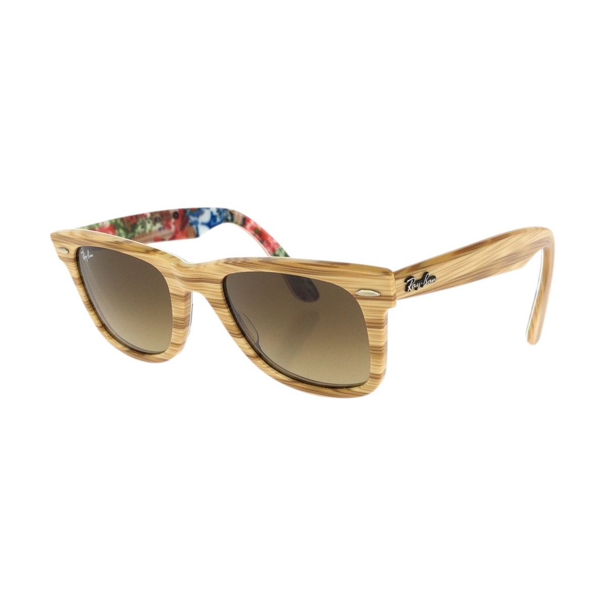美品 Ray-Ban レイバン ウェイファーラー SPECIAL SERIES #11 マルチカラー ゴールド金具 プラスチック サングラス 男女兼用 ウェリントン 603449 【中古】