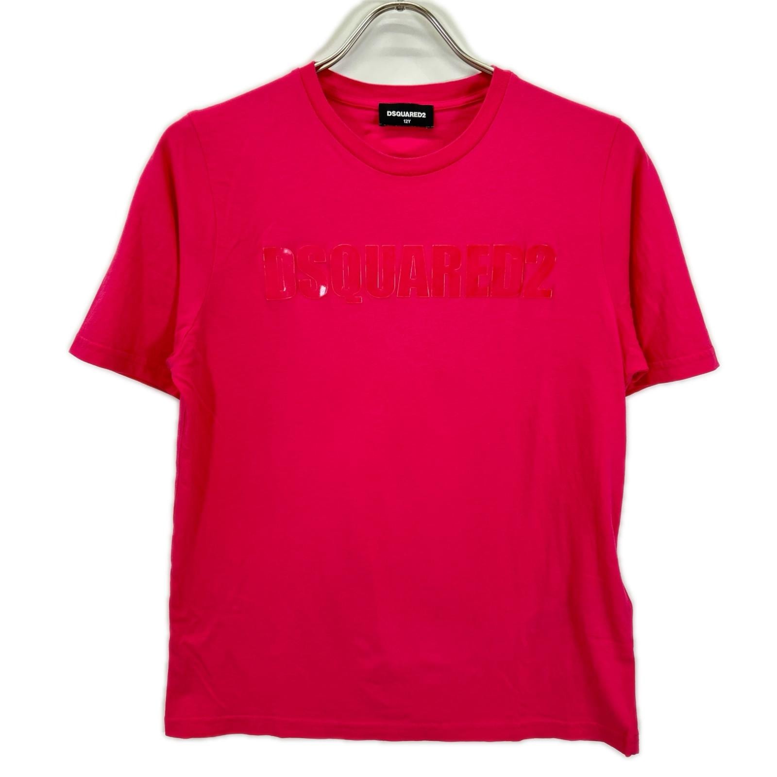 ディースクエアード DQ2234 ピンク ロゴTシャツ 12Y