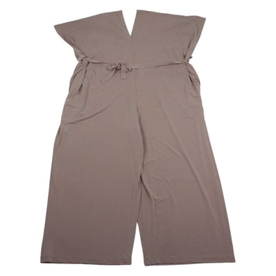 ISSEY MIYAKE イッセイミヤケ ツナギ 20SS IM02-JI704-42 Vネック ベルテッド ジャンプスーツ ブラウン系 2【美品】【中古】