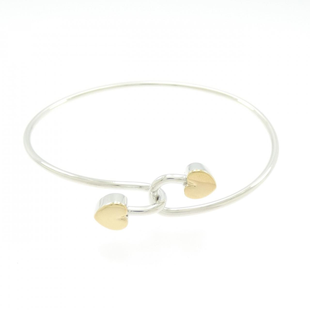 ティファニー ソリッドダブルハート バングル