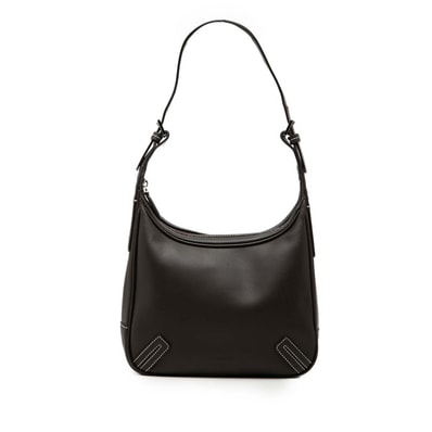 バーバリー ノバチェック ワンショルダーバッグ ホーボーバッグ ブラウン レザー レディース BURBERRY 【中古】