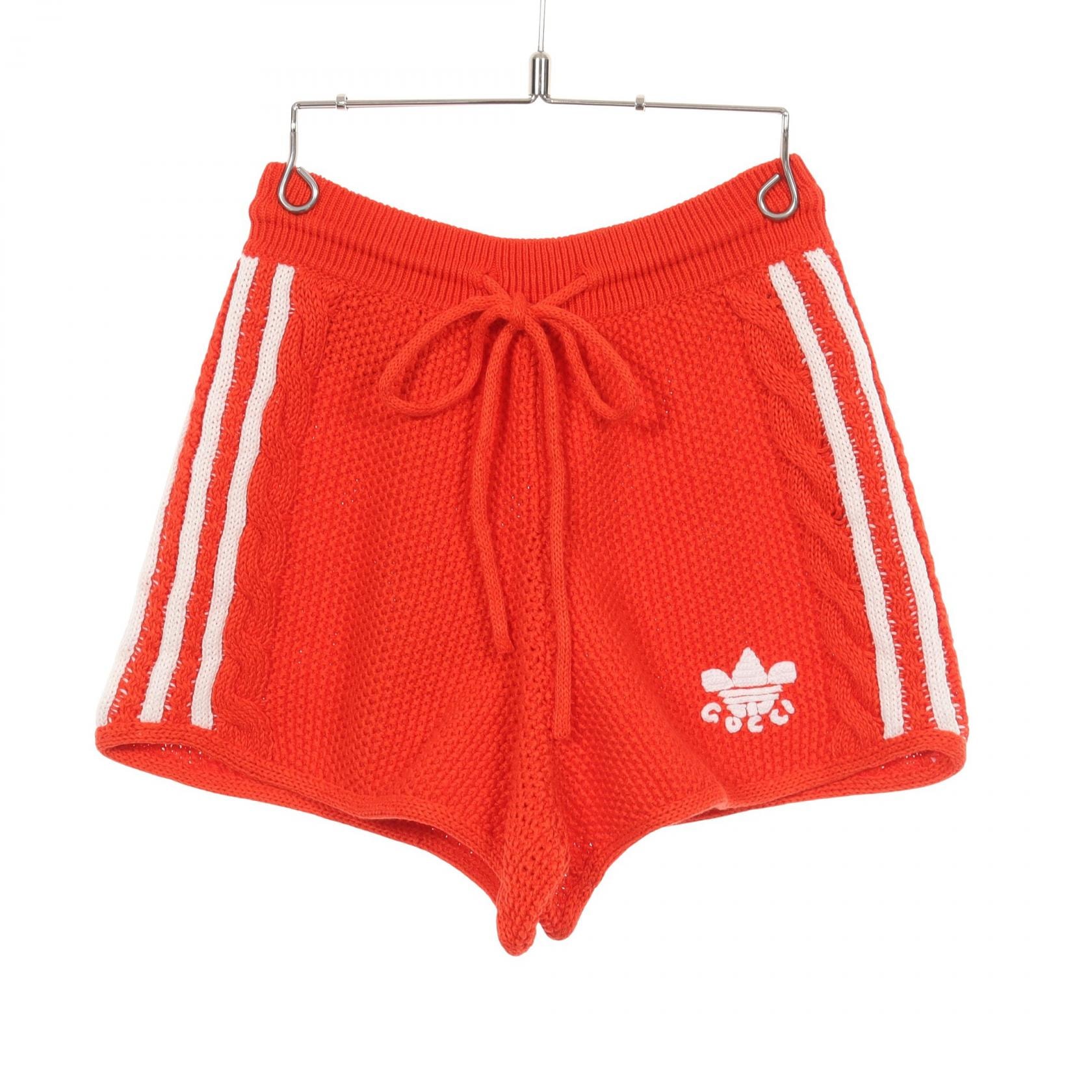 グッチ GUCCI GUCCI × adidas ニット ショート パンツ 衣料品 ボトムス ファブリック コットン レディース レッド系 693835 【中古】