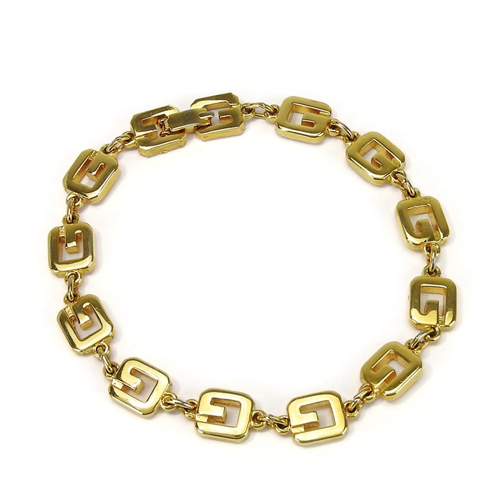 【中古】 ジバンシー ブレスレット メタル ゴールド ゴールド ロゴ アクセサリー メッキ レディース 女性 Givenchy