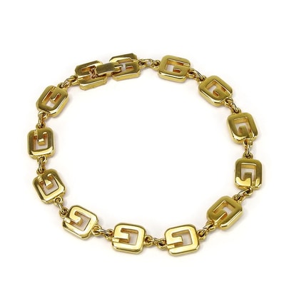 【中古】 ジバンシー ブレスレット メタル ゴールド ゴールド ロゴ アクセサリー メッキ レディース 女性 Givenchy