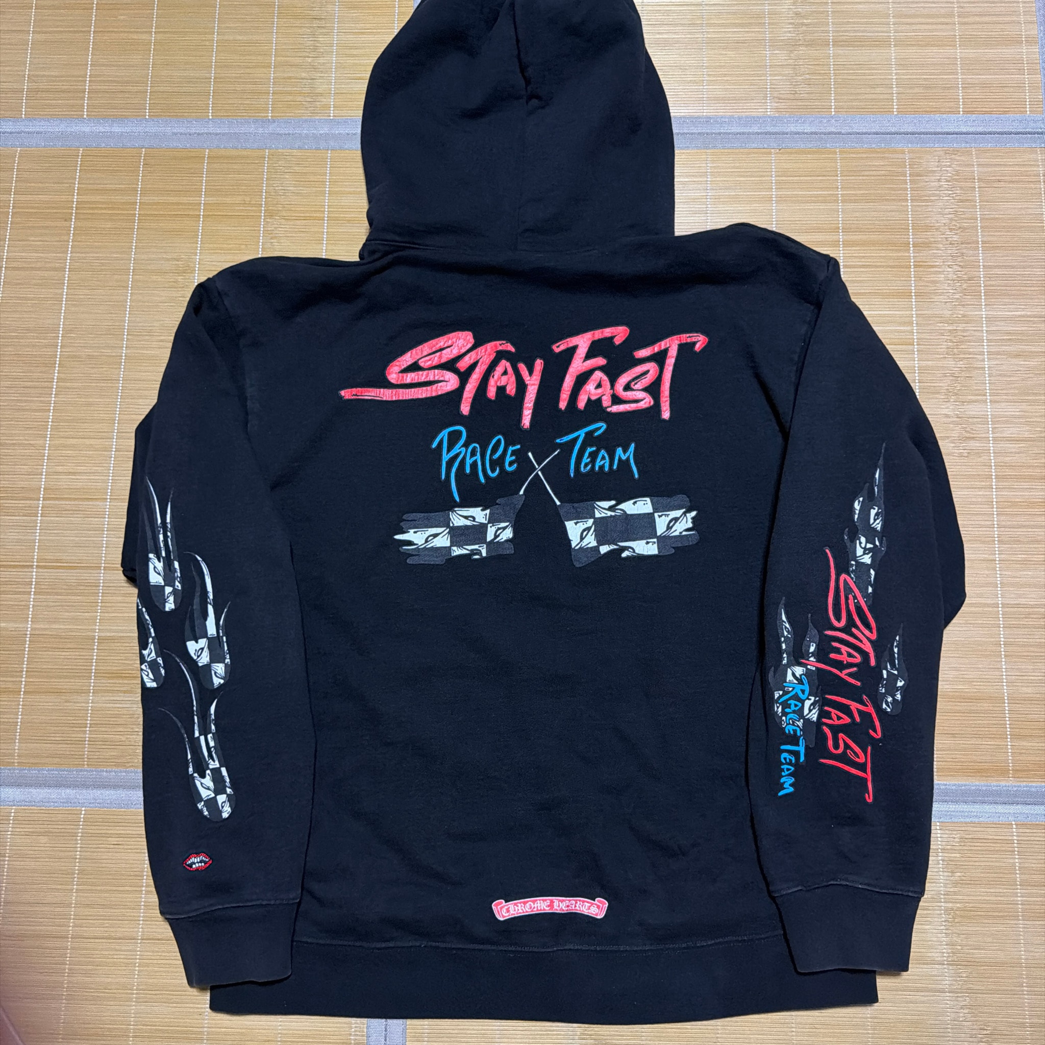 Chrome Hearts Matty Boy PPO Stay Fast Race Team Pullover Hoodie "Black"