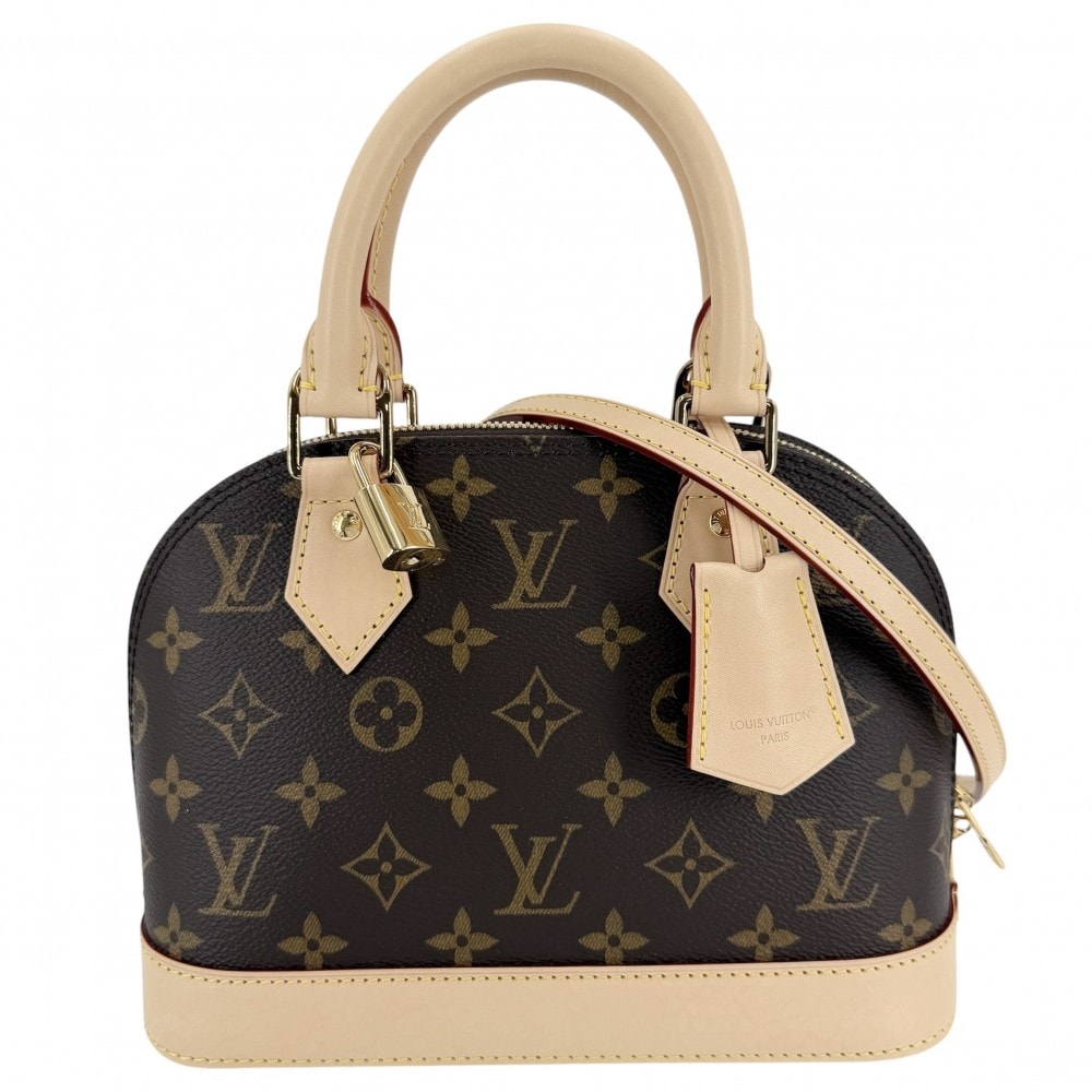LOUIS VUITTON ルイヴィトン 2WAY モノグラム アルマBB ショルダーバッグ ハンドバッグ 肩掛け 斜め掛け 小さめ ミニバッグ M46990    ブラウン 茶 ゴールド金具 レディース 美品【中古品】