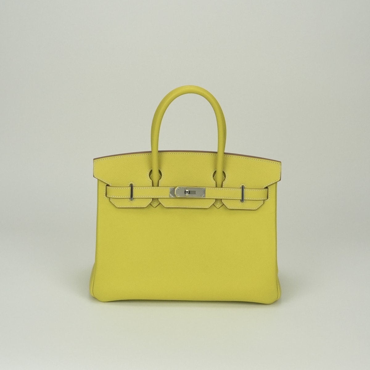 エルメス HERMES バーキン30 キャンディ バッグ トートバッグ エプソン スフレ Soufre グリムエット Gris mouette イエロー Yellow グレーGray 黄 シルバー金具 ヴォーエプソン バイカラー