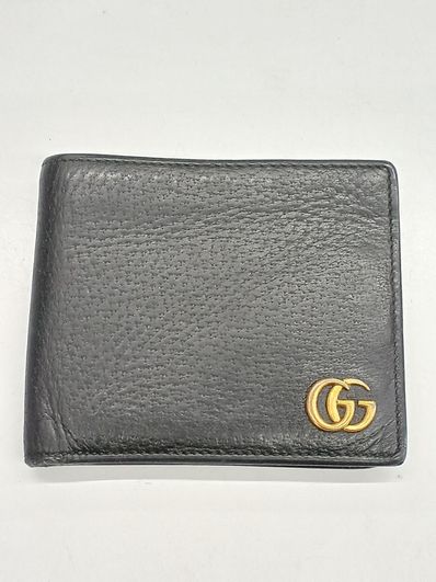 GUCCI GG Marmont Leather Coin Wallet "Black"