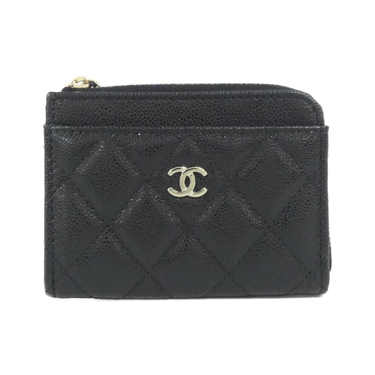 【6db1390-k】シャネル 長財布 カンボン ラムスキン ブラック シルバー金具【中古】レディース 6dd4894-k】シャネル 長財布 カンボン ラムスキン ブラック ホワイト