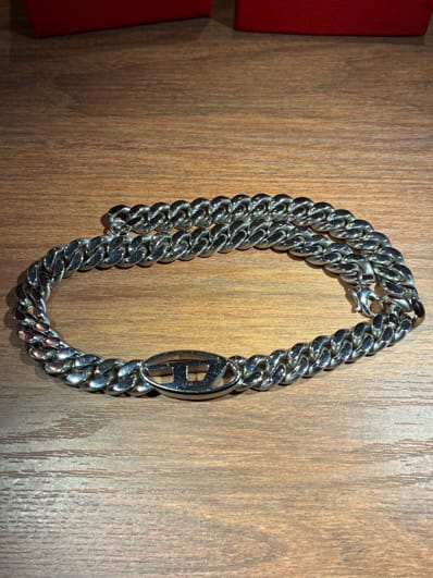 Diesel Dx1635931 Jewellery Two-Tone Stainless Steel Chain Necklace "Silver Black"