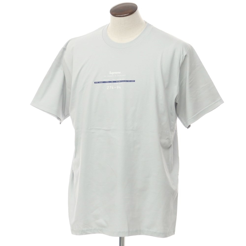 【中古】シュプリーム Supreme 2024年春夏 Standard Tee 半袖Tシャツ ライトブルーグレー【サイズXL】【メンズ】