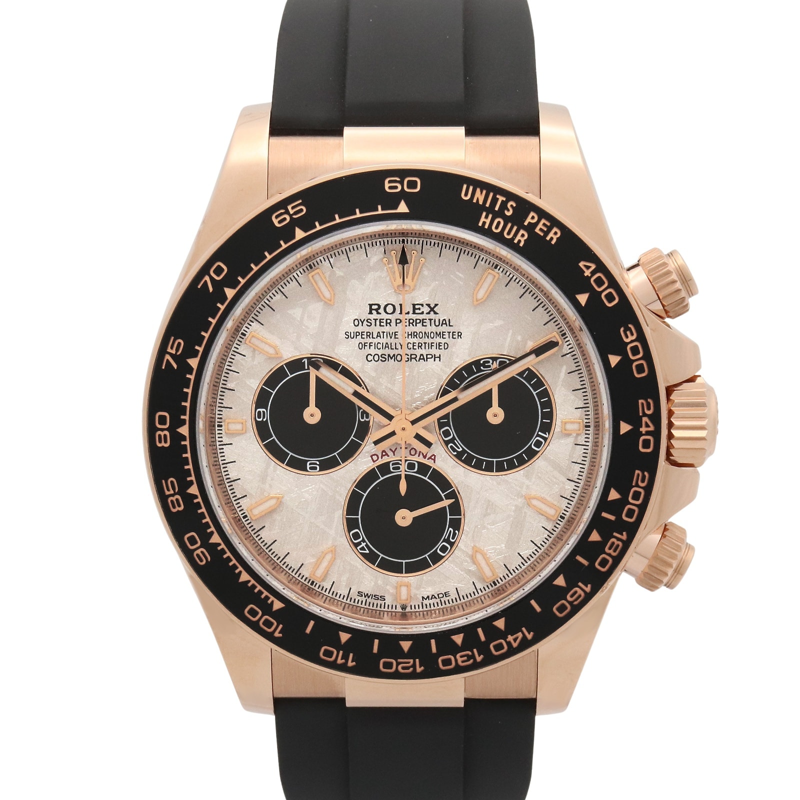 ロレックス ROLEX デイトナ ランダム番 腕時計 時計 K18PG(ピンクゴールド) ラバーベルト メンズ シルバー系 メテオライト 126515LN 【中古】