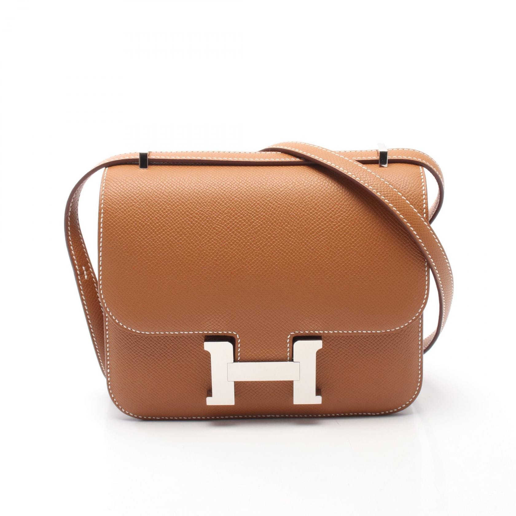 エルメス HERMES コンスタンス3 ミニ ショルダーバッグ バッグ レザー カーフ(牛革) ヴォーエプソン ヴォーエプソン ゴールド K刻印(2025年製造) レディース ブラウン系 【中古】