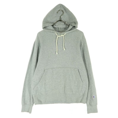 Champion チャンピオン ワンポイントロゴ 長袖 パーカー S グレー