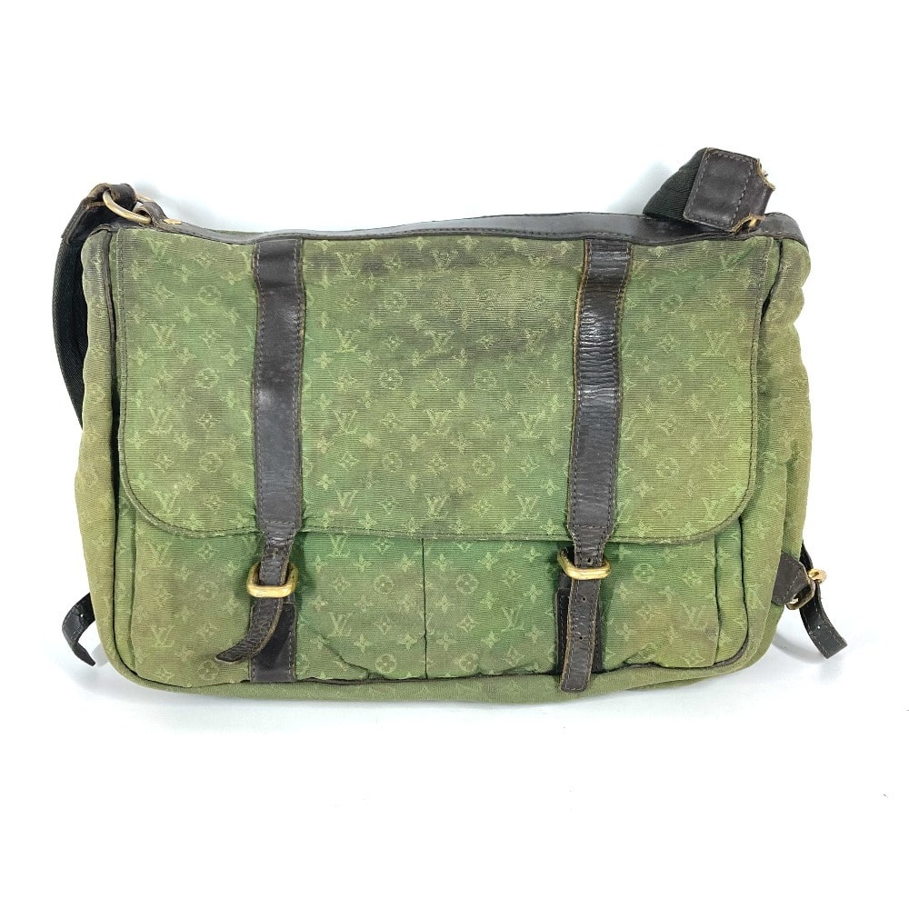 ルイヴィトン LOUIS VUITTON サック ママン M42351 モノグラムミニ 斜め掛け カバン マザーズバッグ おむつ替えシート付 ショルダーバッグ モノグラムミニキャンバス カーキ